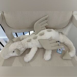 NWT Rare Large Jellycat Snow Dragon Authentic